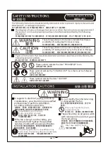 Preview for 2 page of Panasonic FV-10CG2H Installation And Operating Instruction