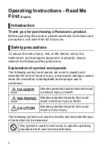 Preview for 2 page of Panasonic FZ-L1 Series Operating Instructions Manual