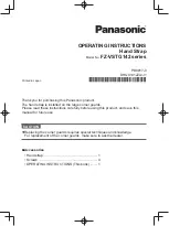 Panasonic FZ-VSTG142 Series Operating Instructions preview