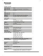 Preview for 2 page of Panasonic HC-V700 Specifications