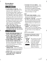 Preview for 7 page of Panasonic HC-X800 Owner'S Manual