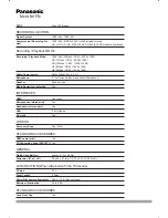 Preview for 3 page of Panasonic HDC-SDT750 Specifications