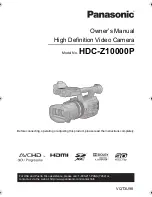 Panasonic HDCZ10000P Owner'S Manual preview