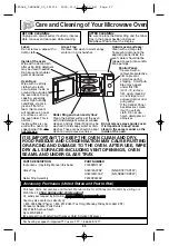 Preview for 27 page of Panasonic Inverter NN-SD797 Owner'S Manual