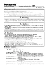 Panasonic KT7 Instruction Manual preview