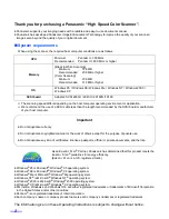 Preview for 2 page of Panasonic KV-S2025C Operating Instructions Manual