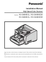 Panasonic KV-S4065CL - Sf Clr Duplex 65PPM USB 2.0 Lgl 300PG Adf Installation Manual preview