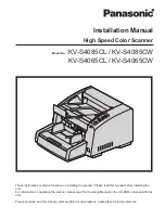 Preview for 1 page of Panasonic KV-S4085CL Installation Manual