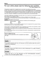 Preview for 4 page of Panasonic KV-SV50 Operation Manual