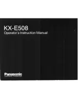 Preview for 1 page of Panasonic KX-E50 Operator'S Instruction Manual
