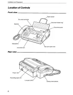 Preview for 6 page of Panasonic KX-F800 Operating Instructions Manual