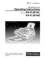 Panasonic KX-FL501AL Operating Instructions Manual preview