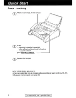 Preview for 8 page of Panasonic KX-FP105 Quick Start Manual