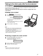 Preview for 27 page of Panasonic KX-FP151 Operating Instructions Manual