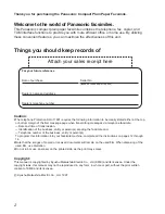 Preview for 2 page of Panasonic KX-FP200 Operating Instructions Manual