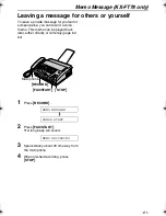 Preview for 61 page of Panasonic KX-FT74HK Operating Instructions Manual