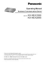Panasonic KX-NSX2000 Operating Manual preview
