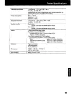 Preview for 91 page of Panasonic KX-P3123 - KX-P 3123 B/W Dot-matrix Printer Operating Instructions Manual