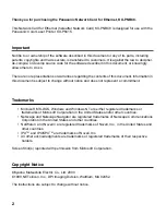 Preview for 2 page of Panasonic KX-PNBC8 User Manual