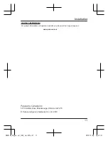 Preview for 11 page of Panasonic KX-PRXA10C Installation Manual