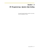 Preview for 119 page of Panasonic KX-TA82483 - Expansion Cards Programming Manual