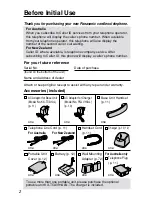 Preview for 2 page of Panasonic KX-TC1170ALN Operating Lnstructions