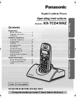 Panasonic KX-TCD410NZ Operating Instructions Manual preview