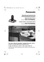 Panasonic KX-TCD440AL Operating Instructions Manual preview