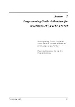 Preview for 69 page of Panasonic KX-TD816JT Programming Manual