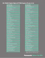 Preview for 12 page of Panasonic KX-TDA50 Brochure & Specs