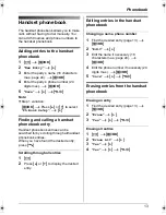 Preview for 13 page of Panasonic KX-TG1831NZ Operating Instructions Manual