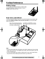 Preview for 3 page of Panasonic KX TG2258PW Operating Instructions Manual