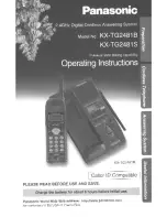 Panasonic KX-TG2481 Operating Instructions Manual preview