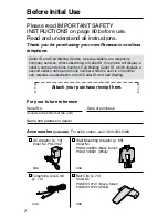 Preview for 2 page of Panasonic KX-TG2583 Operating Instructions Manual