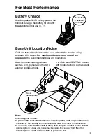 Preview for 3 page of Panasonic KX-TG2583 Operating Instructions Manual