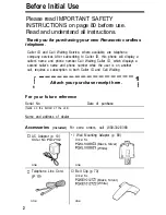 Preview for 2 page of Panasonic KX- TG2583B Operating Instructions Manual