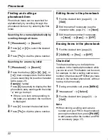 Preview for 22 page of Panasonic KX-TG2621NZ Operating Instructions Manual