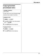 Preview for 23 page of Panasonic KX-TG2621NZ Operating Instructions Manual