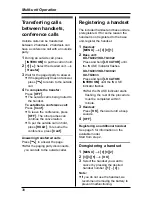 Preview for 38 page of Panasonic KX-TG3021NZ Operating Instructions Manual