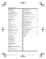 Preview for 2 page of Panasonic KX-TG8151 series Operating Instructions Manual