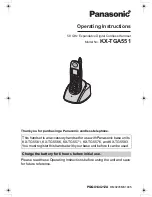 Panasonic KX-TGA551 Operating Instructions Manual preview