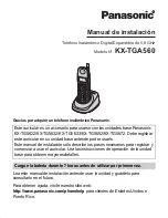 Preview for 12 page of Panasonic KX-TGA560B - Cordless Extension Handset Installation Manual