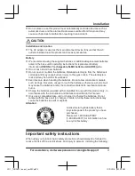 Preview for 3 page of Panasonic KX-TGDA59C Installation Manual