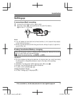 Preview for 5 page of Panasonic KX-TGDA59C Installation Manual