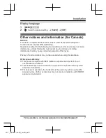 Preview for 7 page of Panasonic KX-TGDA59C Installation Manual