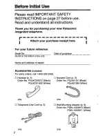 Preview for 2 page of Panasonic KX-TS105BK Operating Instructions Manual