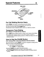 Preview for 17 page of Panasonic KX-TS105BK Operating Instructions Manual