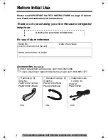 Preview for 2 page of Panasonic KX-TS600B Operating Instructions Manual