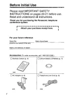 Preview for 2 page of Panasonic KX-TS700B User Manual