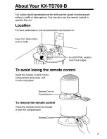 Preview for 3 page of Panasonic KX-TS700B User Manual